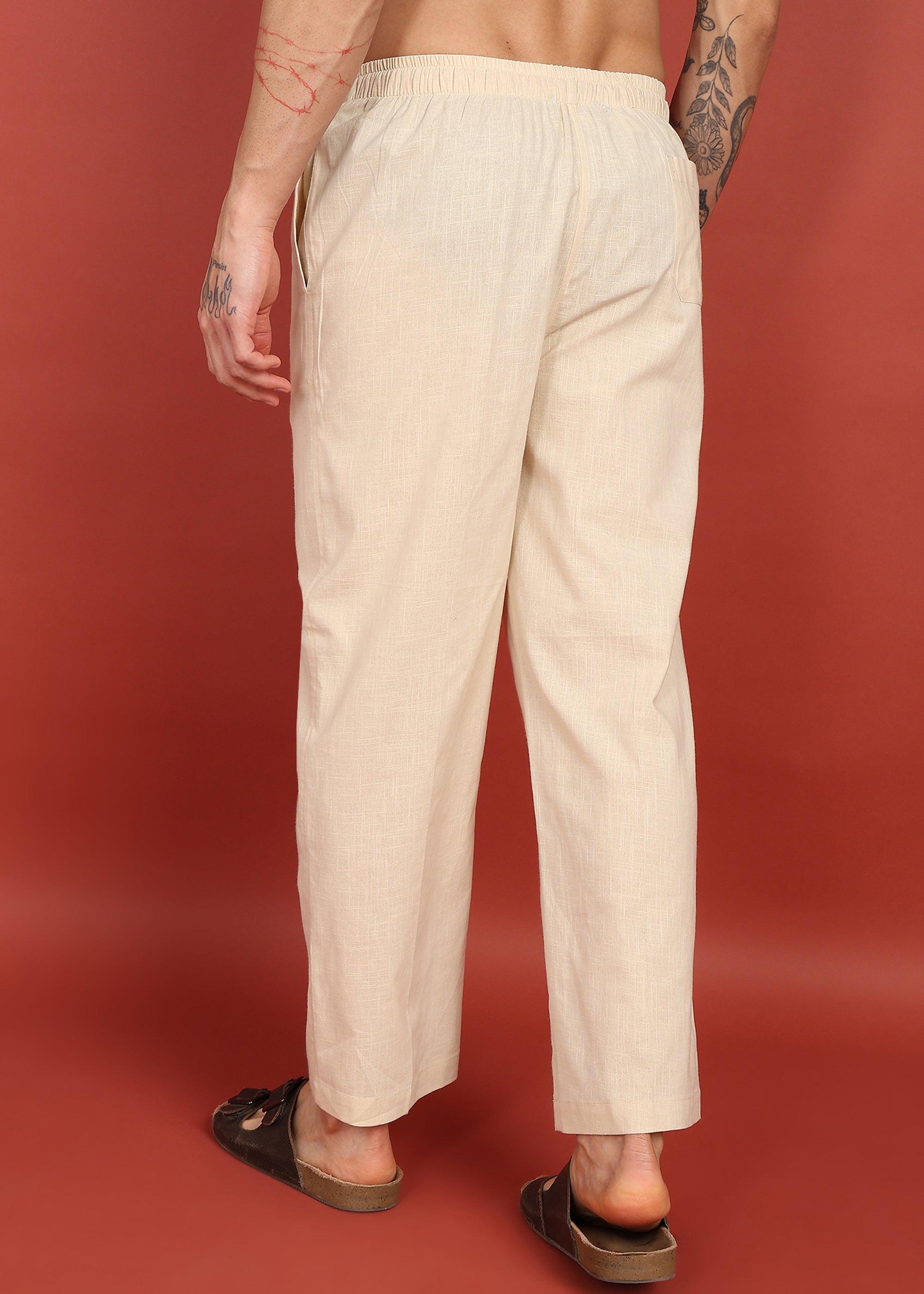 Fabmade Ivory Comfort Linen Pyjama - Distacart