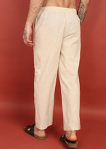 Thumbnail for Fabmade Ivory Comfort Linen Pyjama - Distacart
