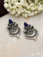 Thumbnail for trueBrowns Silver Tone Handpainted Earrings - Distacart
