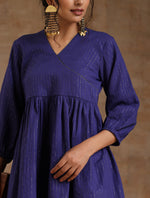 Thumbnail for trueBrowns Spectrum Blue Gold Cotton Overlap Co-Ord Set - Distacart