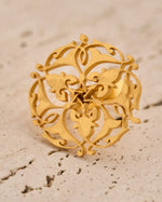 Thumbnail for trueBrowns Gold-Polished Circle Ring - Distacart