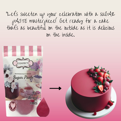burgundy fondant edible sugarpaste 1kg