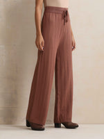 Thumbnail for trueBrowns Peach Woollen Flared Pants