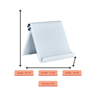Sowpeace Trendy Adjustable Silver Tablet Stand with White Hinges - Distacart