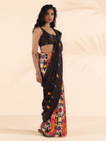 Thumbnail for trueBrowns Cola Muslin Ikat Saree