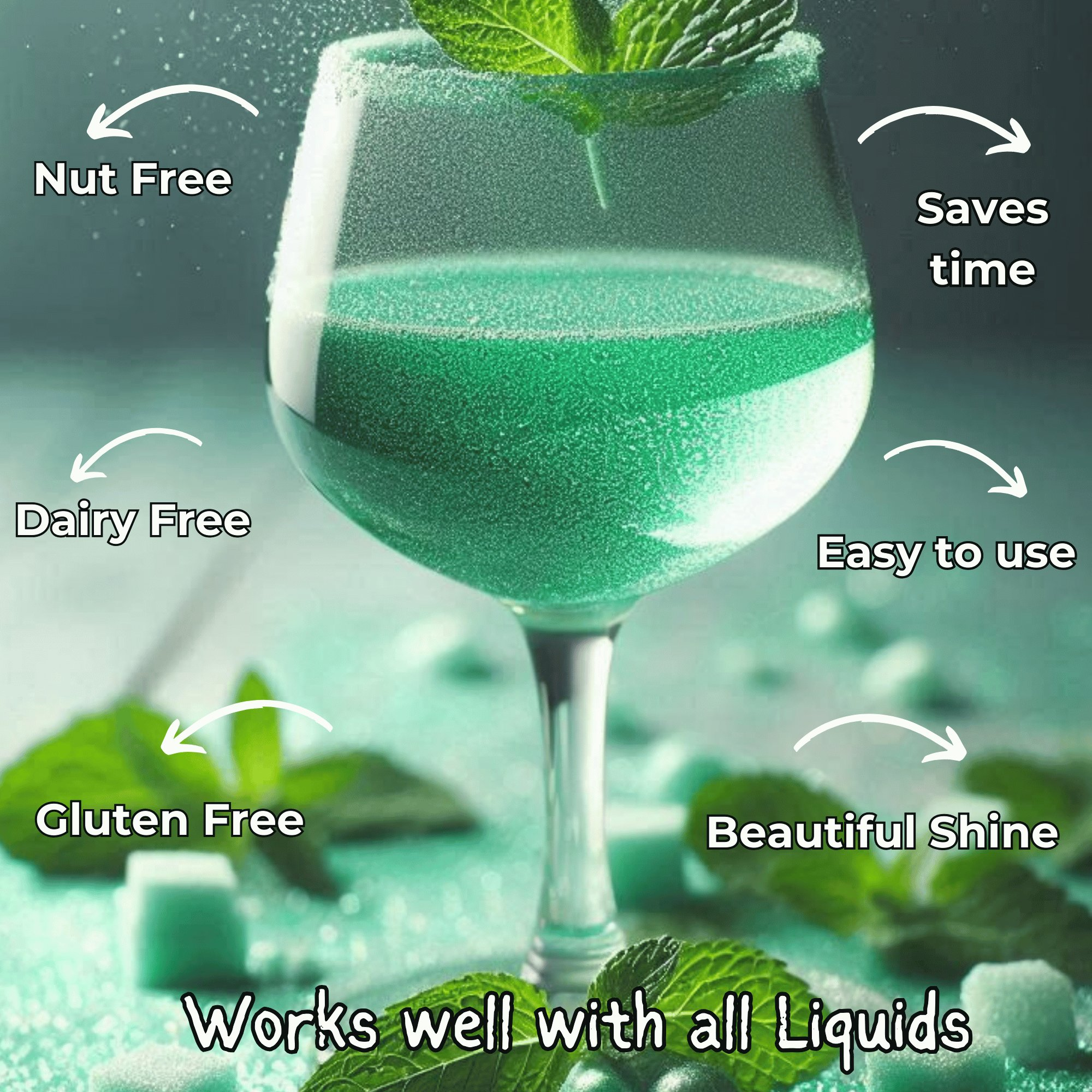 frost green edible luster dust 5 g
