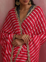 Thumbnail for trueBrowns Pink Muslin Silk Saree - Distacart