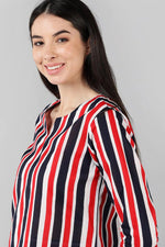 Thumbnail for Ahika Multi Colour Cotton Striped Night Suit - Distacart