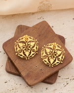 Thumbnail for trueBrowns Gold-Polished Leaf Earrings