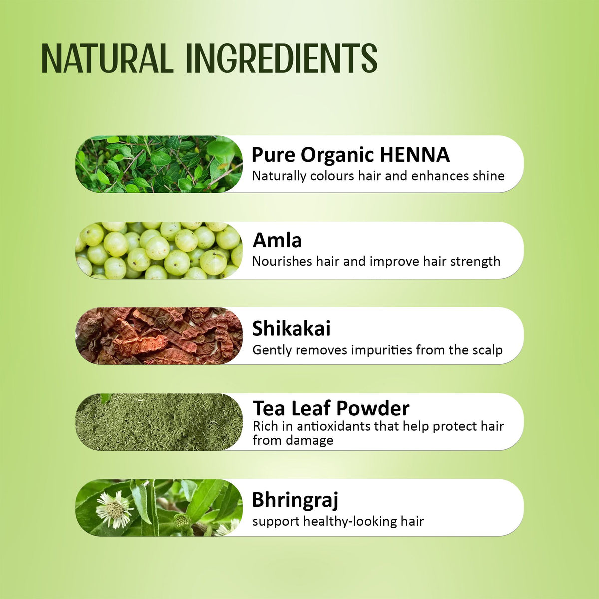 Velleja Herbal Henna Powder for Natural Hair Colour | Enriched with Amla, Bhringraj & Shikakai - Dista
