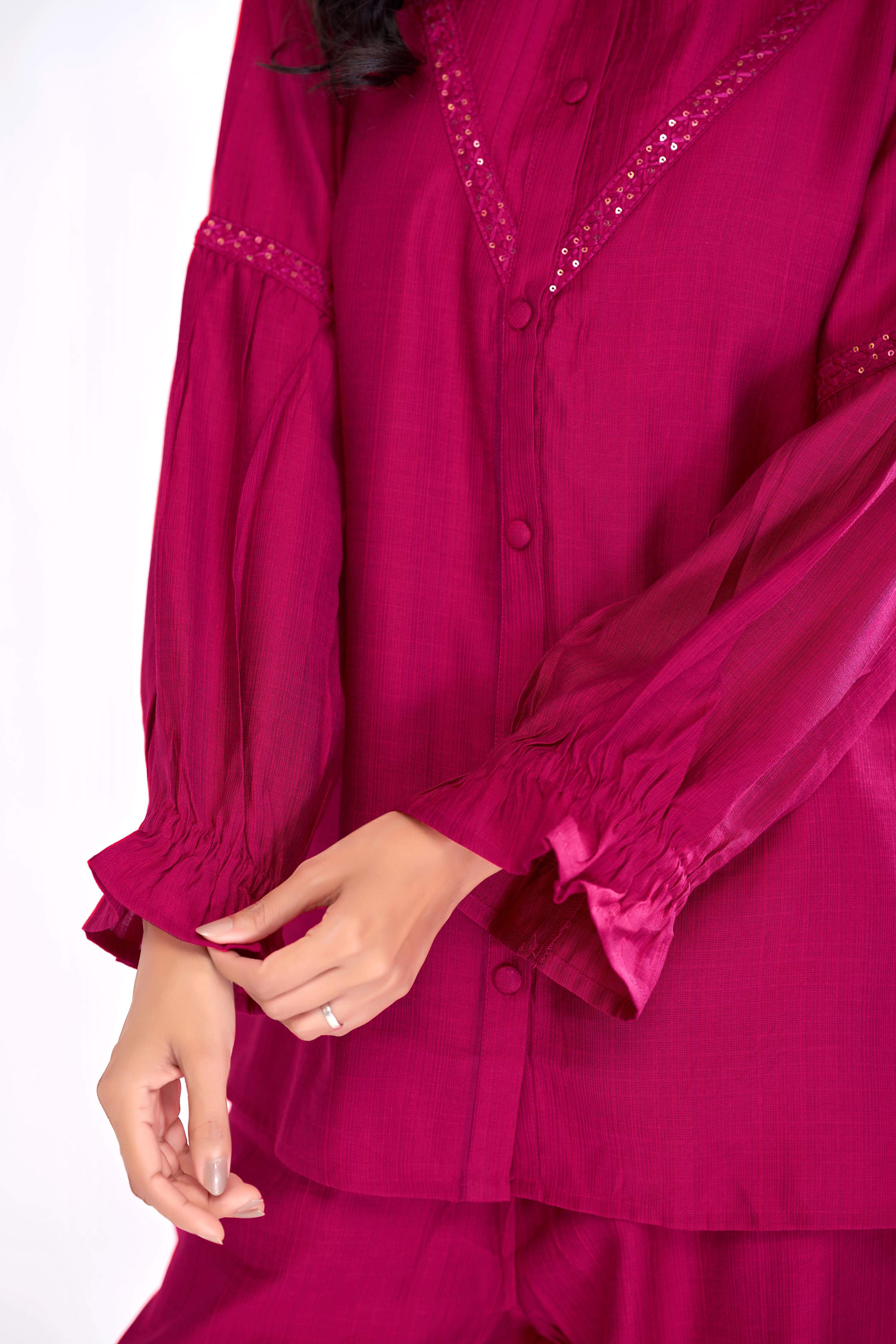 BulBul Mahi Red Co-Ord Set