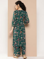 Thumbnail for Ahalyaa Women Floral Printed Regular Gotta Patti Kurta with Palazzos - Distacart