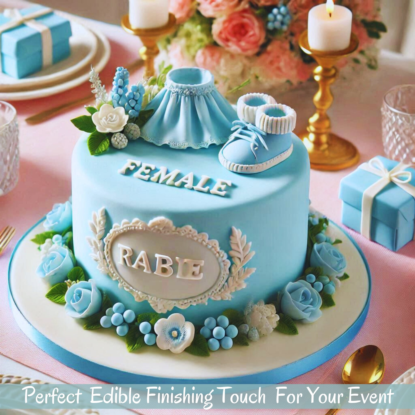 baby blue fondant edible sugarpaste 1kg
