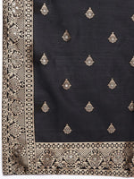 Thumbnail for Ahalyaa Unstitched Black Dress Material - Distacart