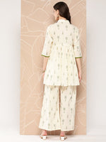Thumbnail for Ahalyaa Printed Cotton Tunic with Palazzos - Distacart