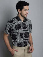 Thumbnail for Jainish Men's Paisley Printed Formal Shirts - Black - Distacart