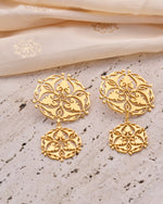 Thumbnail for trueBrowns Gold-Polished Circle Drop Earrings