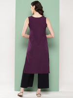 Thumbnail for Ahalyaa Women Yoke Design Sequinned Crepe Kurta - Distacart