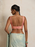 Thumbnail for trueBrowns Peach Gold Metallic Blouse
