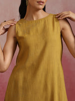 Thumbnail for trueBrowns Mustard Cotton Kurta Set - Distacart