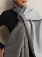 Thumbnail for trueBrowns Grey Reversible Woollen Stole