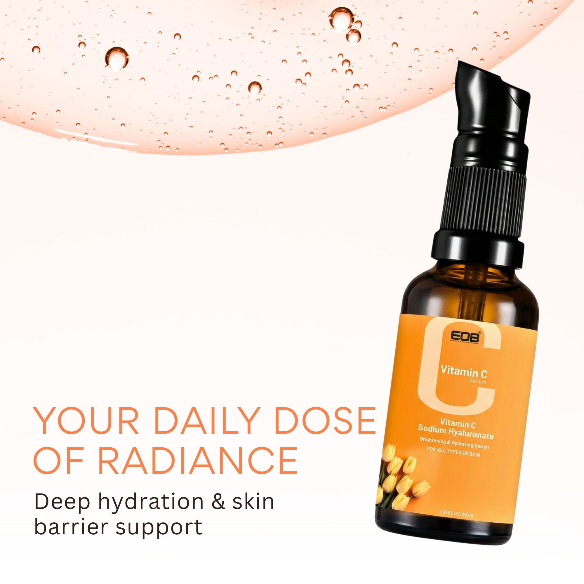 EOB 20% Vitamin C Serum with Hyaluronic Acid Face Serum - Distacart