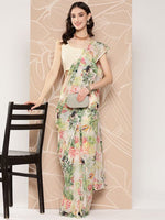 Thumbnail for Ahalyaa Floral Printed Poly Chiffon Saree - Distacart