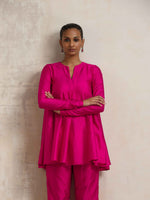 Thumbnail for trueBrowns Pink Silk Co-ord Set