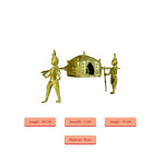 Thumbnail for Sowpeace Brass Dhokra Art Wedding Palki: Elite Décor