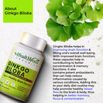 Thumbnail for Health Veda Organics Ginkgo Biloba Capsules - Distacart