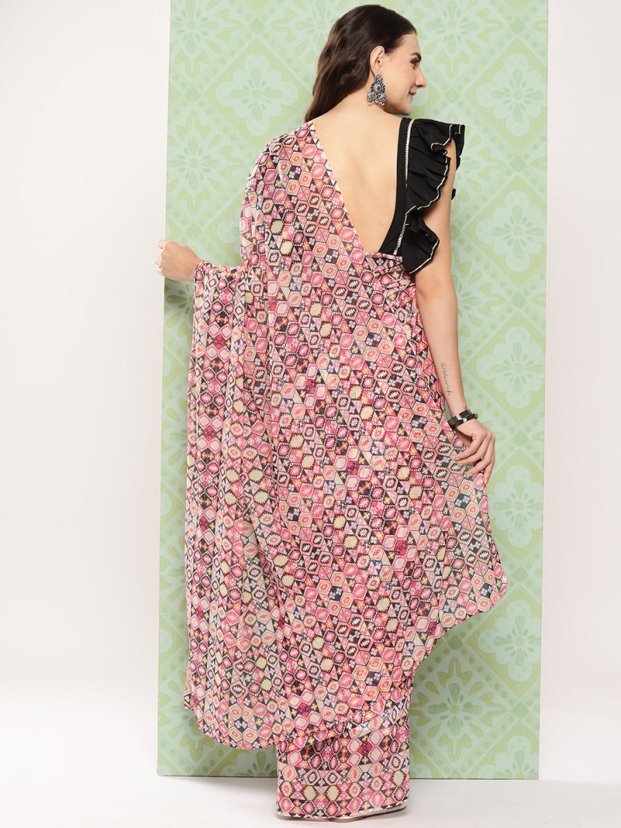 Ahalyaa Poly Chiffon Saree - Distacart