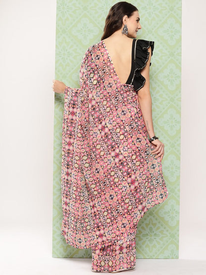 Ahalyaa Poly Chiffon Saree - Distacart