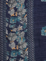 Thumbnail for Varanga Women Blue Floral Print And Embroidered Kurta With Bottom And Dupatta - Distacart
