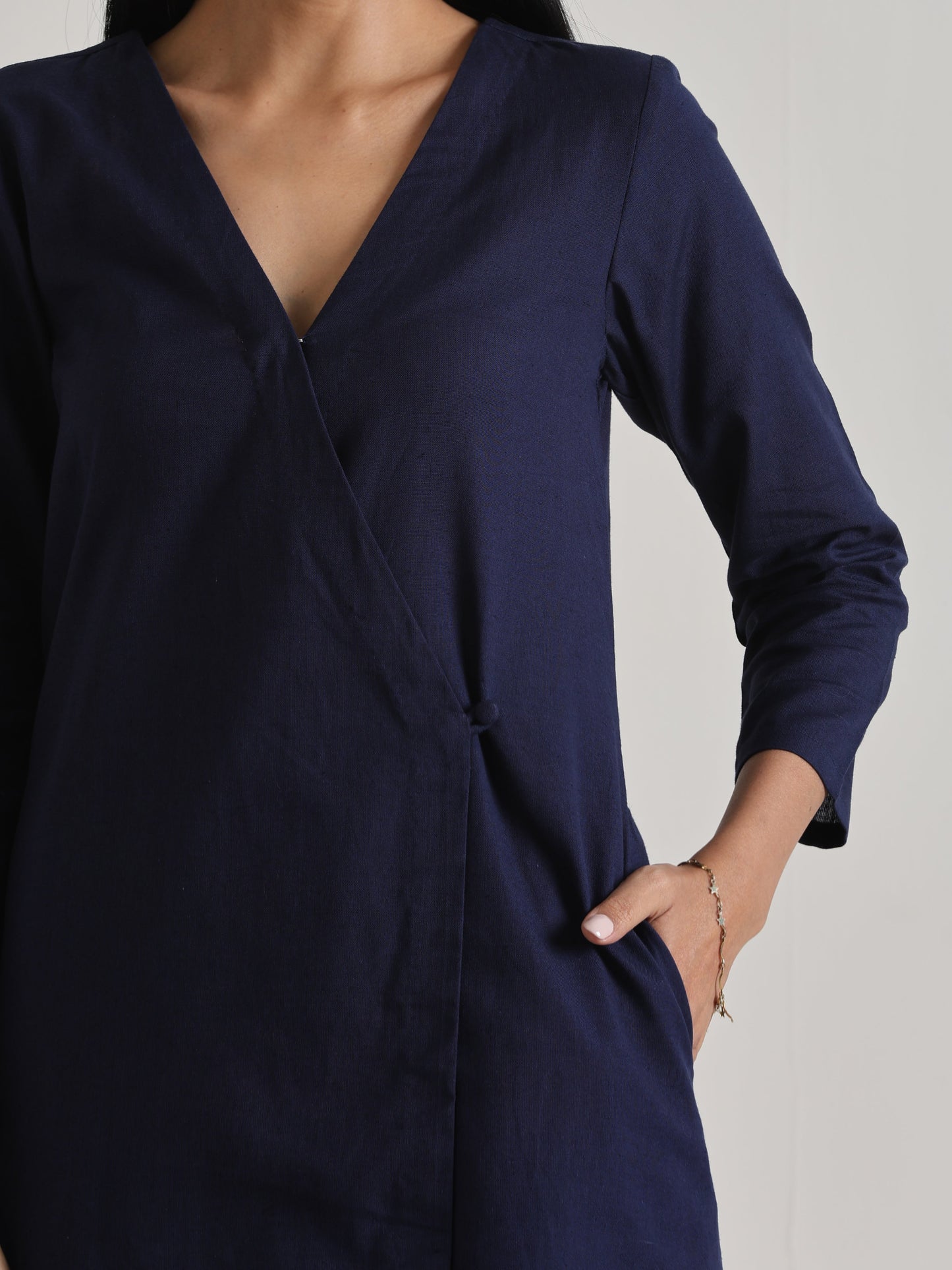 trueBrowns Blue Angrakha Kurta Set - Distacart