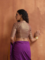 Thumbnail for trueBrowns Brown Gold Metallic Blouse