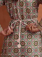 Thumbnail for trueBrowns Light Gold Embellished Belt - Distacart