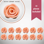 Thumbnail for sugar roses for cake cupcake decoration peach 120 gms