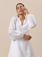 Thumbnail for trueBrowns Gauze White Short Co-Ord Set - Distacart