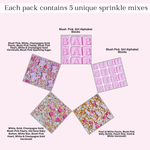 Thumbnail for confect girls baby shower sprinkles edible sprinkles mix heart teddy baby feed bottle baby feet sprinkles pack of 5 baby shower 24
