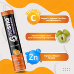 Thumbnail for BOOSTIQ Vitamin C & Zinc Effervescent Tablets - Orange Flavour - Distacart