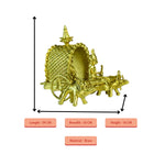 Thumbnail for Sowpeace Handmade Dhokra Large Dhokra Craft / Cow Cart Brass Decor tabletop showpiece/figurine made of brass, by artisans, for home decoration and gifting (24cm, large, gold)