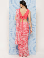 Thumbnail for Ahalyaa Floral Poly Chiffon Saree - Distacart