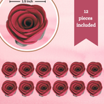Thumbnail for sugar roses for cake cupcake decoration burgundy 120 gms