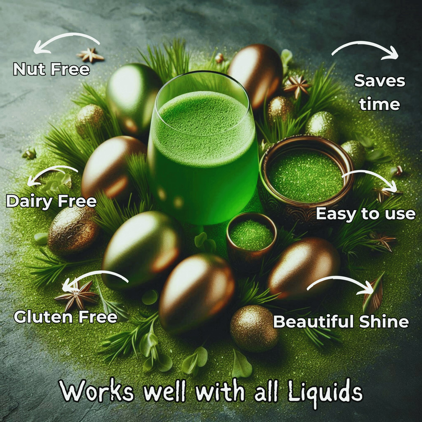 orchid green edible luster dust br 5 gms