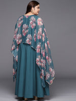 Thumbnail for Ahalyaa Plus Size Boat Neck Maxi Ethnic Dress - Distacart