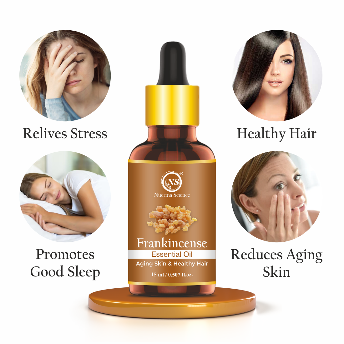 Nuerma Science Frankincense Essential Oil For Anti-Acne, Hair Care & Aromatherapy