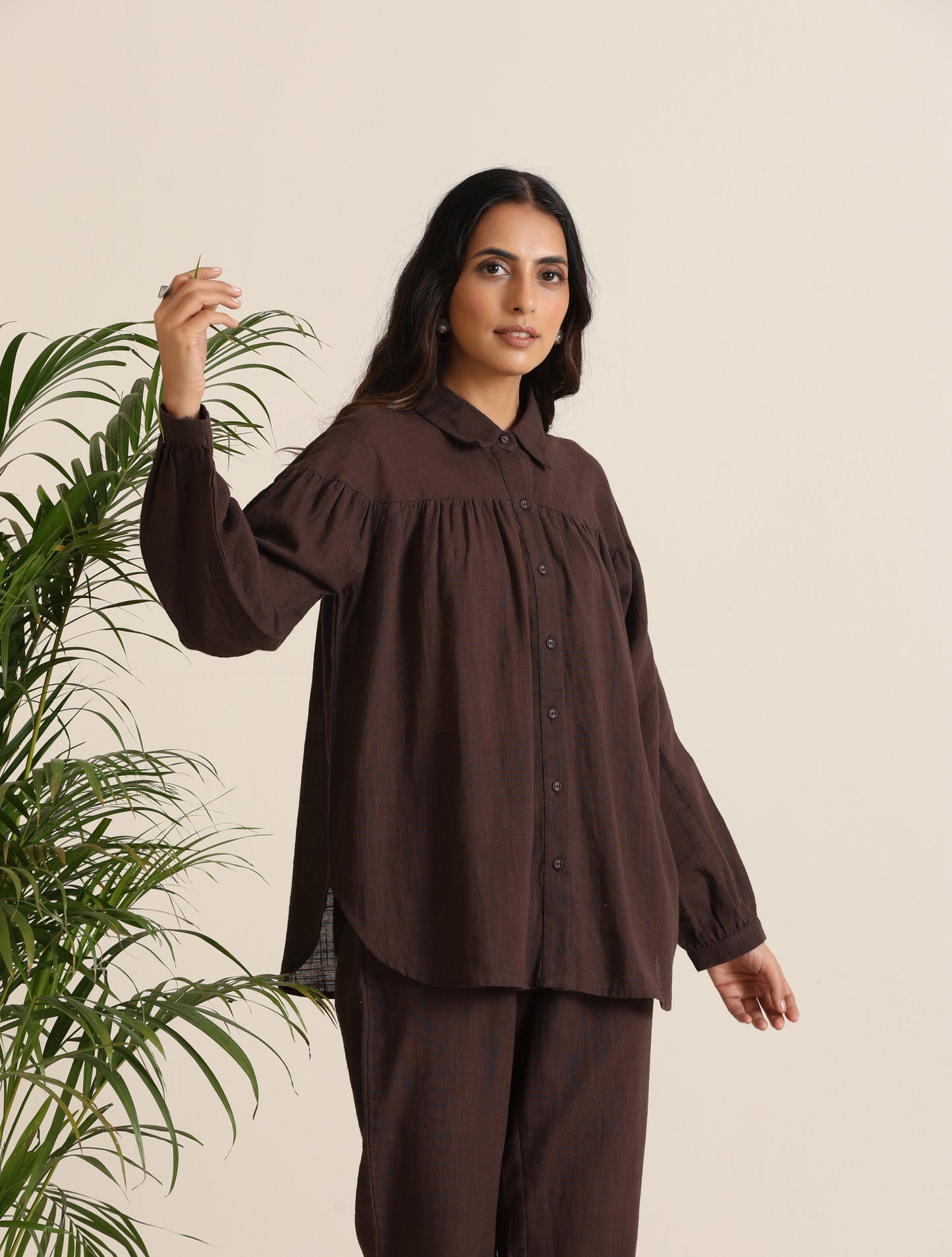 trueBrowns Cola Cotton Shirt Co-ord Set - Distacart