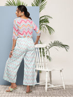 Thumbnail for Ahalyaa Printed Waist Tie-Ups Basic Jumpsuit - Distacart