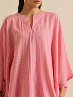 Thumbnail for trueBrowns Light Pink Dobby Oversized Co-Ord Set - Distacart