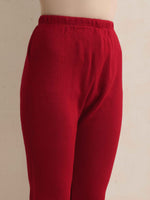 Thumbnail for trueBrowns Maroon Woollen Leggings